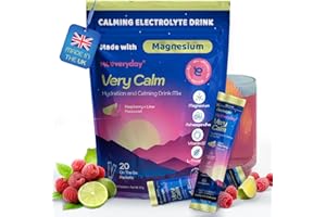 1 PERCENT EVERYDAY 1% Everyday Cortisol Drink Sachets - Magnesium Powder with Ashwagandha, L-Theanine, Vitamin D3, Sodium & Potassium - Sugar Free Calm Drink for Stress Relief, Focus, Memory & Relaxation - 20 Servings