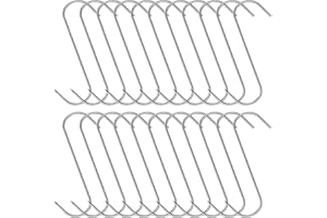Aililong Lot de 22 crochets de boucher en acier inoxydable - 15 cm de long et 3 mm d'épaisseur - Pour la transformation de la viande, le fumage et la suspension de bœuf, de porc et de poulet -