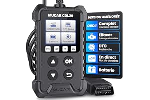 mucar CDL20 OBD2 Valise Diagnostic Auto, Lecteur de Code d'erreur de Moteur, OBD Diagnostique Français Auto Multimarque