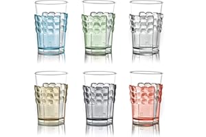 Guzzini Fratelli Tiffany pio & Tito Toso, Reggibicchieri Portabicchieri Colorati Acrilico Set 6 Pezzi Multicolore, SMMA 19970052