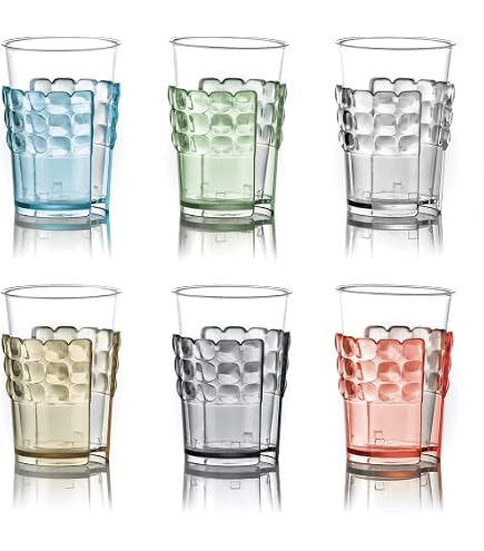 Guzzini Feeling Set De 6 Porte-Verres Multicolore - 13x7xH17 Cm, Made In Italy