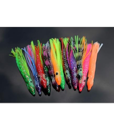 Gonnellino Calamaro UV 12 Esche Da Pesca In Gomma UV A Forma Di Gonne Di Calamaro, 6 Cm - Per Tonno, Pesce Vela, Polpo Esche Silicone Calamaro Uv Gonnellino Calamaro UV 12 Esche Da Pesca In Gomma UV A Forma Di Gonne Di Calamaro, 6 Cm - Per Tonno, Pesce Vela, Polpo Esche Silicone Calamaro Uv