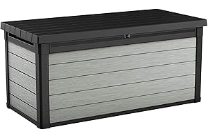 ‎KOLL LIVING GARDEN Koll Living Aufbewahrungsbox Maxi - hochwertige Gartenbox mit Gasdruckfedern - viel trockener Stauraum für Sitzauflagen oder Gartengeräte - 100% wasserdicht - mit Belüftungssystem (Maxi 570 Liter)