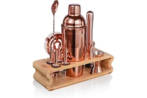 Cocktail Shaker Set,Esmula 750ML 12 Teiliges Edelstahl Barkeeper Kit Geschenk für Männer, Frauen, Freunde, Home Stylish Bar Tool Set mit Cocktail Rezeptheft