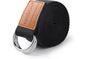 voidbiov Cintura per Yoga Assist 1.85-2.5M, Sensazione di Cotone Naturale, in Grado di Fissare la Postura, Migliorare la Flessibilità del Corpo e Aiutare Lo Stretching Muscolare