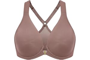 DELIMIRA - Sujetador Escote Tallas Grandes Cierre Delantero con Aros sin Relleno para Mujer