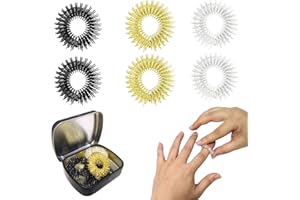 ‎DZTSMART DZTSMART Akupressur Ring 6 Stück Set,Massagering Yin Yang Finger, Akupressurring Finger，Massageringe für Finger Akupressurring, Anti Stress Finger Ring，Massage Ring für Stress Reduzierstück (Farben B)