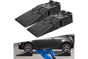 XMTECH 2 rampas de plástico para cargas pesadas de hasta 2,5 toneladas, rampa elevadora para coche, 320 mm de ancho, plataforma elevadora, rampa de carga