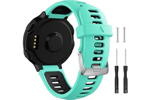 HATOLOVE Correa para Garmin Forerunner 735XT Pulsera, Correas de Silicona con Liberación Rápida Sports Pulsera de Repuesto Compatible con Garmin Forerunner 735XT 235 235Lite 230 220 620 630