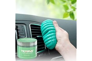 TICARVE Keyboard Cleaning Gel Soft Car Cleaning Gel Putty Slime Cleaner Reusable Universal Dust Cleaner for Car, Laptop, Printer, Camera (Green)