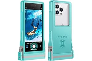 Lanhiem 15M Custodia impermeabile [Universale] IPX8 Custodia subacquea professionale per iPhone Samsung Galaxy Huawei Xiaomi Redmi Goole Pixel e smartphone 4.7-6.9'' Custodia subacquea,Blu