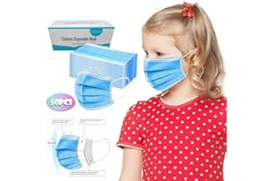 MaNMaNing Niños Mascarillas 50 Unidades con Elástico para Los Oídos 20200704-MANING-AZ50