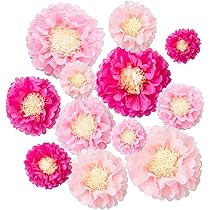 Pack De 9 Rosaces En Papier à Suspendre - Décoration Murale Ou Plafond Pour Fêtes (anniversaire, Mariage, Baby Shower)