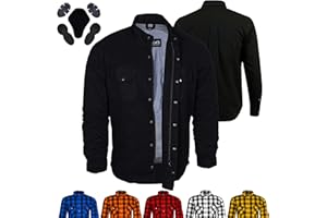 BIKERS GEAR AUSTRALIA PHILLIP ISLAND BG Bikers Gear Veste de moto – Chemise de moto en Kevlar 280 g/m² Dupont™ Kevlar® Aramide avec protection CE