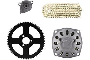 ‎AKOZON Akozon 6 Teeth Clutch Drum Pad Gear Box Kit Kettenradantrieb 68T Hinteres Kettenrad 25H Kette für 2-Takt 47cc 49cc Minimoto Pocket Bike Quad ATV
