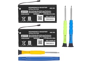 YISHDA 2Pcs HAC-006 Li-ion Joy-Con Akku Ersatz für Nintendo Switch Joy-Con HAC-015, HAC-016 Links & Rechts Joy Con mit Werkzeug(600mAh)
