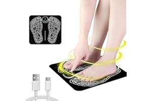 AERLANG EMS Foot Massager, Feel The Benefits of Electric Foot Massagers for Relieving Fatigue, Improving Circulation, Foldable Legs & Feet Massager Pad with 8 Modes, 19 Levels, Gifts for Women & Men