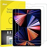 JETech 2-Pack Screen Protector for iPad Pro 12.9-Inch Edge to Edge Liquid Retina Display, Face ID Compatible, Tempered Glass