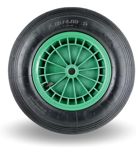 Schubkarrenrad 4.10/3.50-4, 255 Mm Vollgummi – Pannensicher Mit 150 Kg Tragkraft, Für Garten & Baustelle