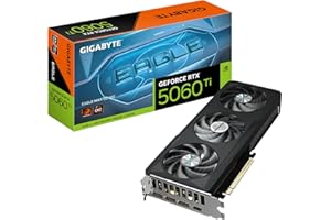 Gigabyte GeForce RTX 5060 Ti EAGLE MAX OC 16G Scheda Grafica - 16GB GDDR7, 128bit, PCI-E 5.0, 2617MHz Frequenza core, 3 x DP, 1 x HDMI, NVIDIA DLSS 4, GV-N506TEAGLEMAX OC-16GD