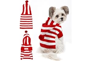 AMSIXNT Pull de noël pour Chien,Vetement Chien Noel,Pull en Tricot pour Animaux de noël,vêtements pour Animaux de noël,Hiver Chaud vêtements pour Animaux de noël,Pull de noël pour Chat Chien