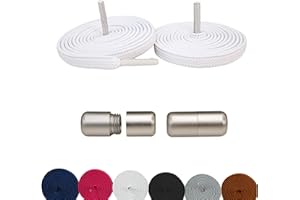 YC YOU CATCH ®️.2 Pares Cordones Elasticos Zapatillas Deporte. Cordones Sin Atar,Sin Nudo.Con Hebilla Roscada.Para Niños y Adultos.Atacadores Elasticos Fija,Ajusta y Olvidate.