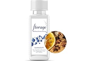‎FLORAGE Florage 100ml Saunaaufguss WEIHNACHTSMISCHUNG - 50 Jahre Erfahrung als deutsche Duftmanufaktur, hochergiebiges Aufgussmittel für die Sauna, viele Aufguss Düfte, vegan und ohne Tierversuche