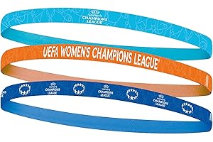 UEFA Frauen Champions League Stirnbänder – 3er-Pack, Damen, Mädchen, Geeignet für Sport, Fußball, Yoga, Pilates, Laufen, Radfahren