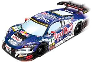 Carrera 370160149 Carrera RC 2,4 GHz ABT Red Bull Audi R8 LMS GT3 Evo II Steam moc na torze wyścigowym napęd na cztery koła i funkcja pary wzornictwo Red Bull autentyczne szczegóły i efekty LED