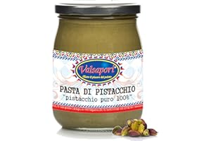 HOME LINE Valsapori - PASTA DI PISTACCHIO (100 gr) - PISTACCHIO PURO 100% | Pasta Pura di Pistacchio Americano ideale per Gelati, Creme e Pasticceria Varia - Pistacchio Selezionato, Qualità Elite