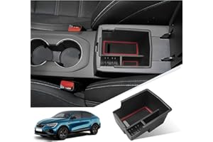 GIUD Compatible avec Renault Arkana 2021 2022 2023 Plateau de Rangement pour Console Centrale, Organisateur de Console Centrale pour le Rangement de Petits Objets Renault Arkana Accessoires(Rouge)