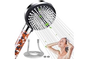 Shower-Head-1.6M-Hose-Universal-Replacement-Hard-Water-Filter-Large-Softener-Handheld, 2024 Premium Showery BauTangLe Power Set, Your Hair & Skin Will Feel So Much Sleeker