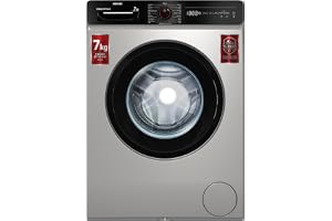 Hoover 7Kg Front Load Washing Machine, Fully Automatic, 1000 RPM, 15 Programs,Foam Protection, Child Safety Lock, Eco-Logic System, Silver, Made in Turkey, 1 Year Warranty, HWM-V710-S