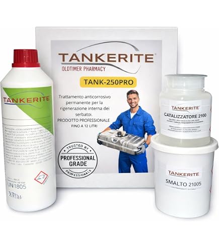 POWER TANK GUM Medium 700g – Trattamento Antiruggine Per Serbatoi Moto/Auto Fino A 25 Litri, Resina Epossidica Flessibile