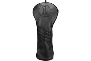 BIG TEETH Golf Club Head covers Irons/1FH/Driver/Fairway/Hybrid/Putter Black PU Leather