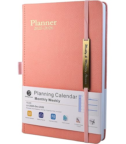2025 A5 Week To View Diary Full Year Planner Organiser Hardback Cover & Ribbon (Slate - View #7