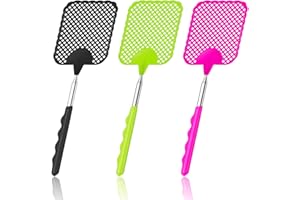 MQIAN 3 Piezas Matamoscas Telescopico,Matamoscas Manual,Control de Moscas Manual para Moscas Mosquitos Insectos