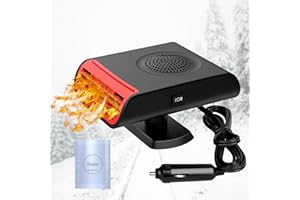 Angozo Car Heater 12v,Car Demister,Car Heaters That Plug Into Cigarette,150w,2 in 1Fast Heating or Cooling Fan,Applicable to Cars,Trucks Portable Car Heater,Winter Car Kit, 360° Rotatable
