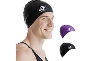 Xcdhemde ®Gorro de Natación Unisex, Elástico, para Adultos, con Forro Antideslizante, Gorro Piscina Mujer, Gorro Piscina Hombre, Suave y Cómodo, Resistente y Duradero