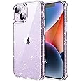 JETech Glitter Case for iPhone 14 Plus 6.7-Inch, Bling Sparkle Shockproof Phone Bumper Cover, Cute Sparkly for Women and Girls (Clear)