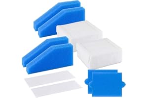X SIM FITNESSX 2 Stück Filter Set komplett 5-teilig geeignet für Thomas Staubsauger der Baureihe Aqua+,Alternative für Thomas Filterset 99 (Teile-Nr. 787241), Ersatzteil enthält 5 Filter