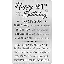 Biglietto Di Compleanno Personalizzato 21 ° Figlio Nipote Godson Nipote Fratello Amico 326172702241 - Foto 6