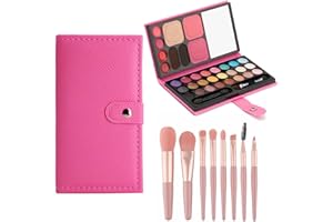 AURASKY Kinderschminke Set Mädchen, Make-up-Set für Kinder, 33 Farben, Kinder Lidschatten mit 8 Pinsel, Kosmetik Spielzeug Geschenk für Bühne, Halloween, Party, Geburtstag B
