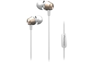 Pioneer SE-QL2T(G) słuchawki douszne (aluminiowa obudowa, słuchawki, element obsługi, mikrofon/tryb głośnomówiący, lekkie i kompaktowe, wygodne, do iPhone'a, smartfonów z systemem Android, tabletów),