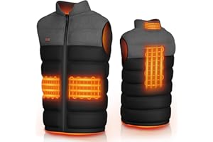 DJROLL Heated Vest Heated Jacket with 3 Levels Heat Settings for Women, USB Electric Heated Gilet, Washable Heated Body Warmer for Outdoor Skiing Riding Hiking (Battery Pack Not Included)