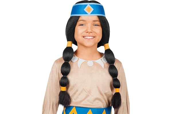 Perruque Arc-en-Ciel - Yakari enfant - Noir - Taille Unique