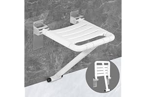 HOOJTNY Sedia Doccia Anziani Piechevole, Sedia Doccia Disabili per Vasca da Bagno, Sedile Pieghevole Antiscivolo per Anziani, Disabili, Bambini, Ausilio alla Doccia, Regge fino a 150 kg