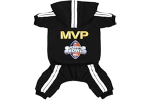 IZEFIA Sweat à Capuche pour Chien 4 Jambes Combinaison Pull Polaire d'Hiver en Coton Chaud pour Petit, Moyen et Grand Chien