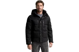 TOM TAILOR Herren Pufferjacke mit Abnehmbarer Kapuze