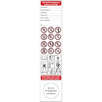 Gebruiksaanwijzing Sticker Voor Ladders – 10 Stuks, 35x160 Mm, PVC, Voor Binnen En Buiten, -40 Tot +80°C